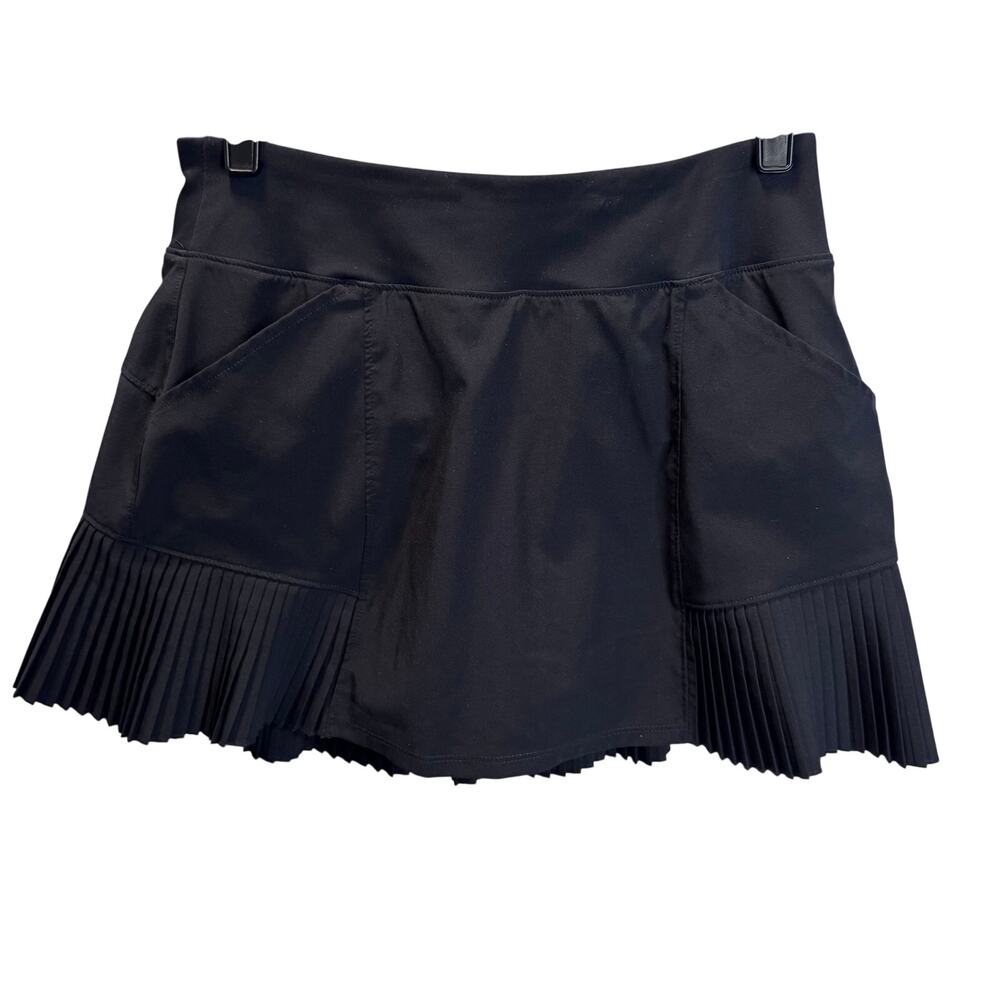 Mondetta Black Pleated Tennis Skort Built-In Shorts Pockets Activewear Sz Small